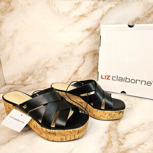 Liz Claiborne LC Sharie Wedge Sandals, Size 8.5, New in box